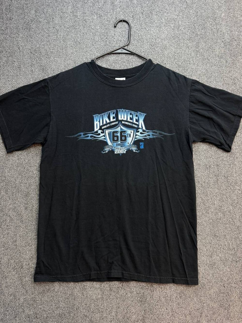 Anvil 2007 Daytona Bike Week 66th Annual Men’s M Black Motorcycle T-Shirt